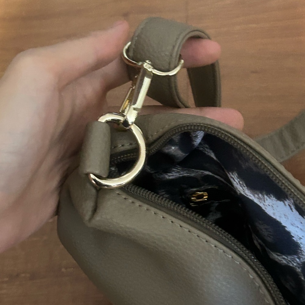 Taupe leather bag